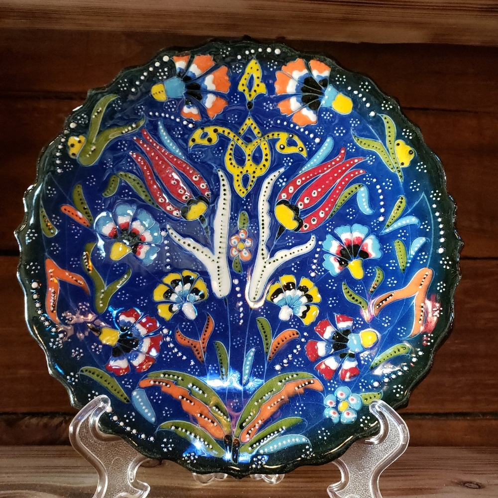 Handmade Turkish ceramic plate